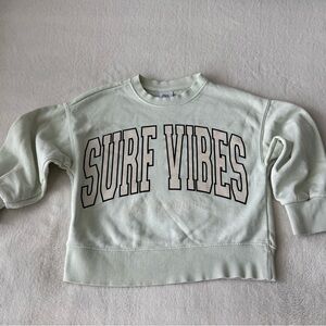 Zara Mint Green Sweatshirt Girl - Size 6